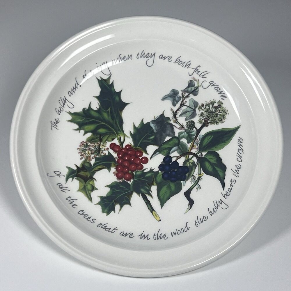 Portmeirion Holly & Ivy Salad Plate 8-1/2" Anwyl Cooper Willis Made in Britain